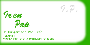 iren pap business card