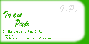 iren pap business card